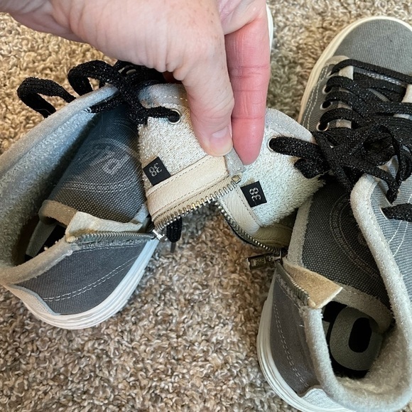 P448. Sally Grey high top platform sneakers size 38 / 7.5 - Picture 6 of 10